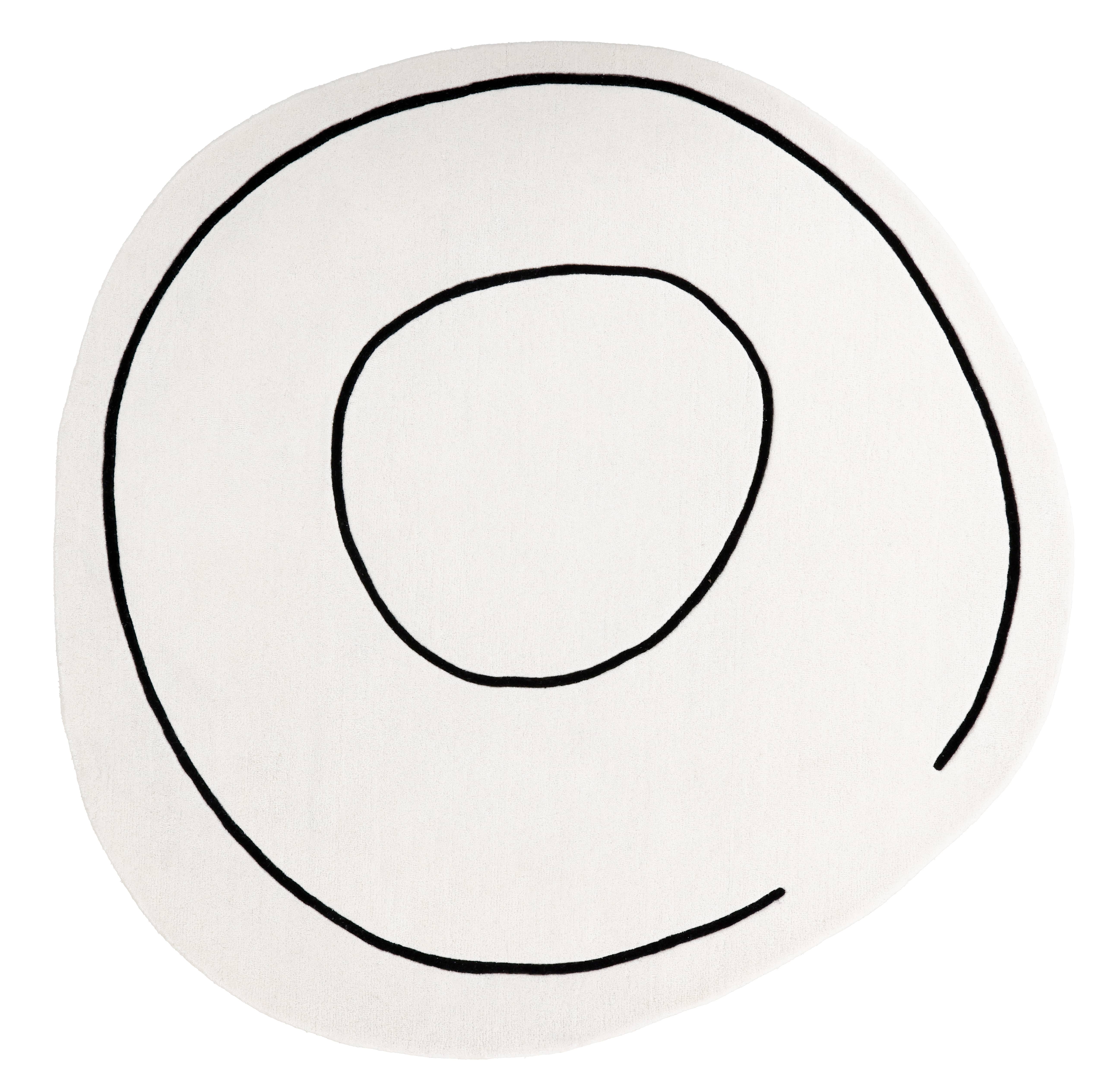 Moderner Teppich Loop Ivory Round